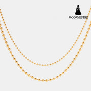 18K Gold-Plated Lobster Closure Bead Necklace Gold / One Size