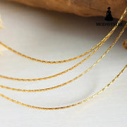 18K Gold-Plated Multi-Layer Clavicle Chain Necklace Gold / One Size