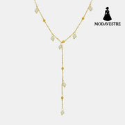 18K Gold-Plated Pearl Drop Necklace Gold / One Size