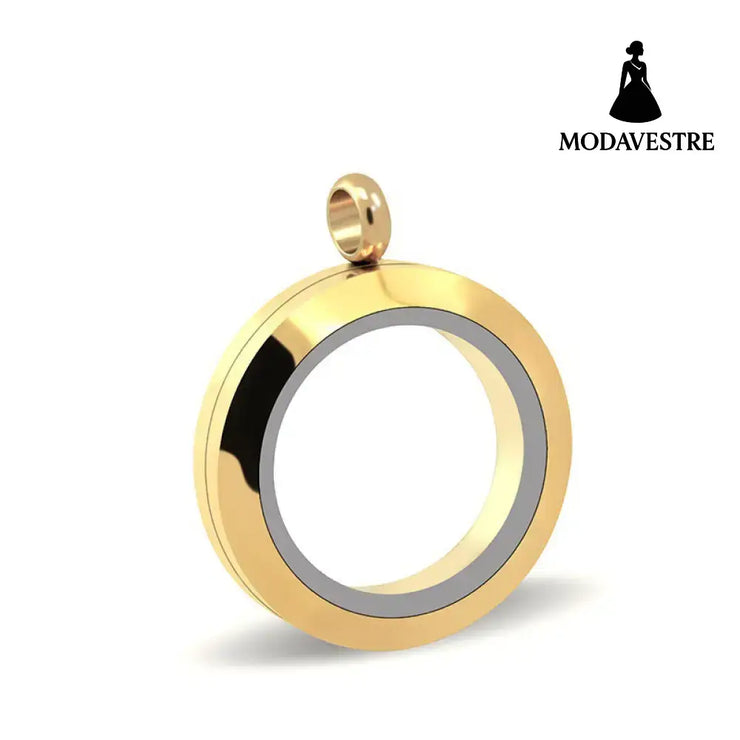 20mm/25mm/30mm Glass Floating Lockets Pendant Stainless Steel Magnetic Twist Closure Jewelry Gold Screw torsion / 20mm