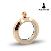 20mm/25mm/30mm Glass Floating Lockets Pendant Stainless Steel Magnetic Twist Closure Jewelry Rose Screw torsion / 20mm