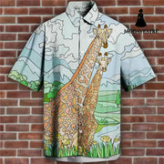 3D Personalized Printing T-shirt Summer Loose Short Sleeve Lapel Shirt Casual Streetwear Clothing For Men S95342612