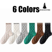 6 Pairs Womens Crew Socks Casual Knit Comfy Seamless Comfort Breathable Cool Dress Socks For Outdoor Sports Running Fitness Cycling - MODAVESTRE