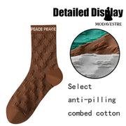6 Pairs Womens Crew Socks Casual Knit Comfy Seamless Comfort Breathable Cool Dress Socks For Outdoor Sports Running Fitness Cycling - MODAVESTRE