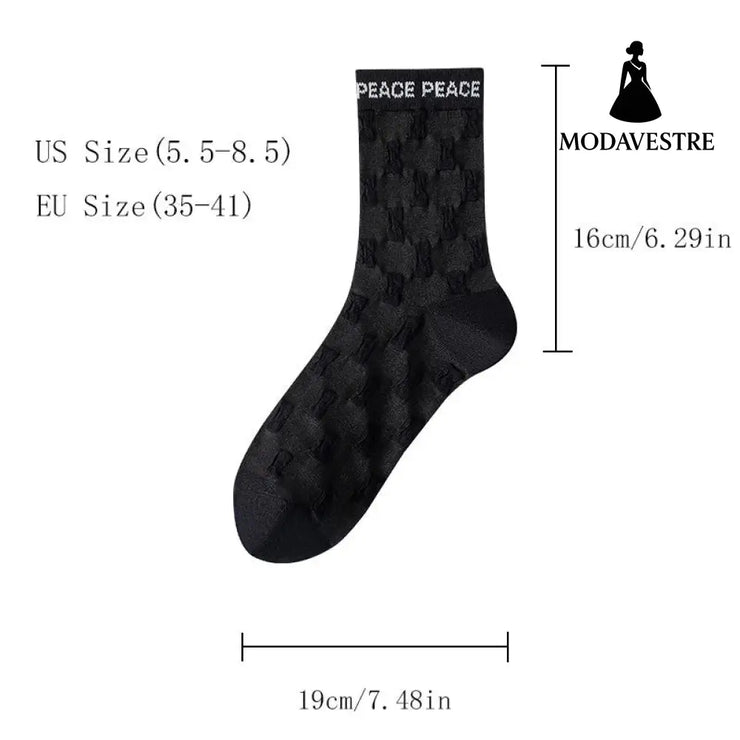 6 Pairs Womens Crew Socks Casual Knit Comfy Seamless Comfort Breathable Cool Dress Socks For Outdoor Sports Running Fitness Cycling - MODAVESTRE