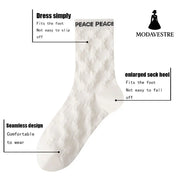 6 Pairs Womens Crew Socks Casual Knit Comfy Seamless Comfort Breathable Cool Dress Socks For Outdoor Sports Running Fitness Cycling - MODAVESTRE