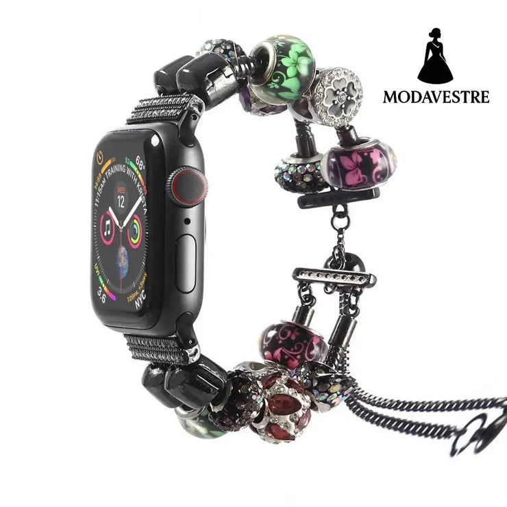 Adjustable handmade jewelry watchband Soft green / 38 40