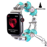 Adjustable handmade jewelry watchband Sulfur blue / 38 40