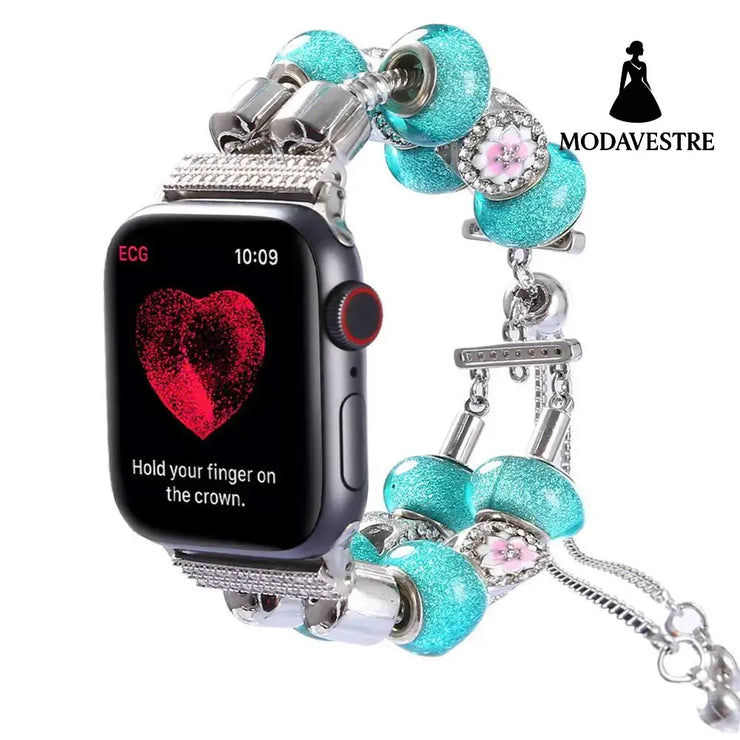 Adjustable handmade jewelry watchband Sulfur blue / 38 40