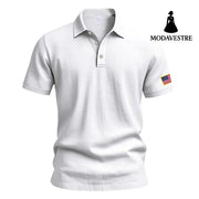 American Summer Linen Short Sleeve Men Clothing White / L