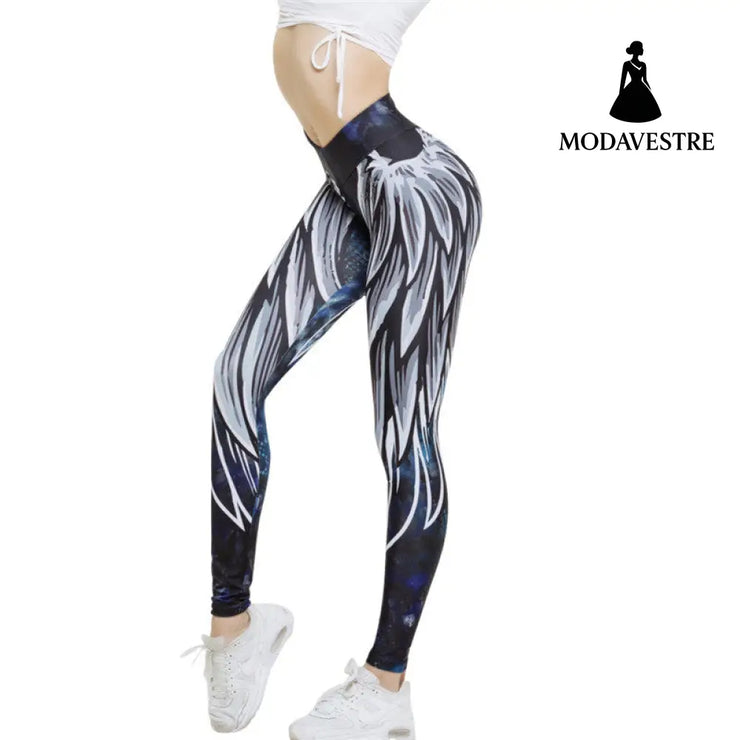 Angel Wing Women Leggings - MODAVESTRE