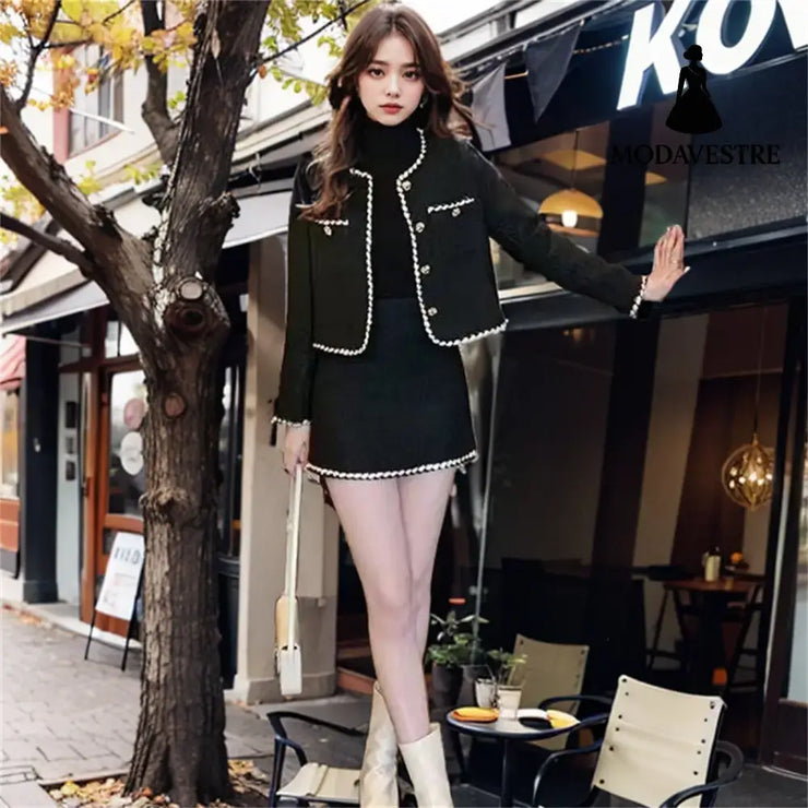 Autumn And Winter French Small Fragrance Coat Women’s Short Paragraph Coat