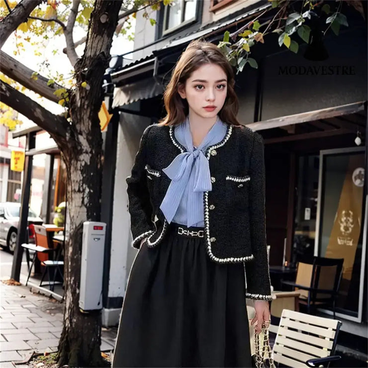 Autumn And Winter French Small Fragrance Coat Women’s Short Paragraph Coat