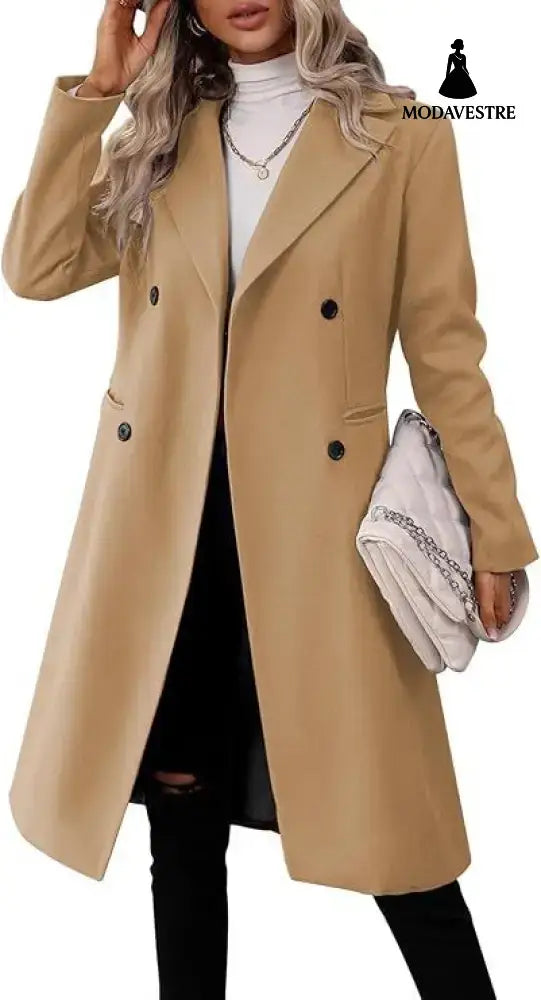 Autumn And Winter New Women’s Clothing Long Woolen Coat Women Camel / L