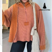Autumn And Winter Women’s Clothing Short Frayed Hem Sweater Women Orange / L