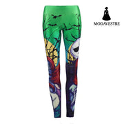 Autumn Jack Skellington Leggings Women Halloween The Nightmare Before Christmas Legging Party Cosplay Printed Leggins - MODAVESTRE