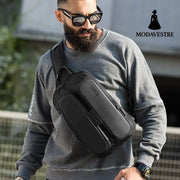 BANGE New Fashion Trend Leisure Outdoor Technology USB Cool Shoulder Bag Chest Bag for Men