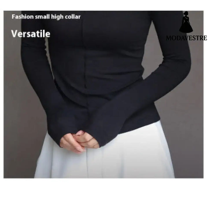 Base Clothing Autumn And Winter Modal Half Turtleneck Women