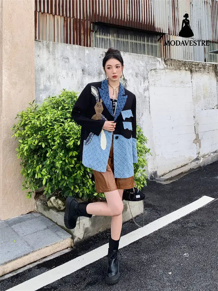 Beggar Rabbit Women’s Denim Suit Jacket