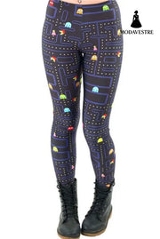 Black Milk New Maze Print Pacman Women Leggings Skinny Long leggins women pant - MODAVESTRE