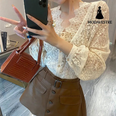 Blouses Women Classy Temperament Elegant Korean Fashion Clothing