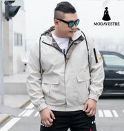 Bomber Jacket Men Clothing Fashion Parka Khaki / Normal / 3XL