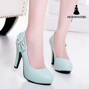 Bow high heels