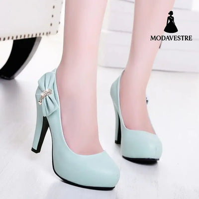 Bow high heels