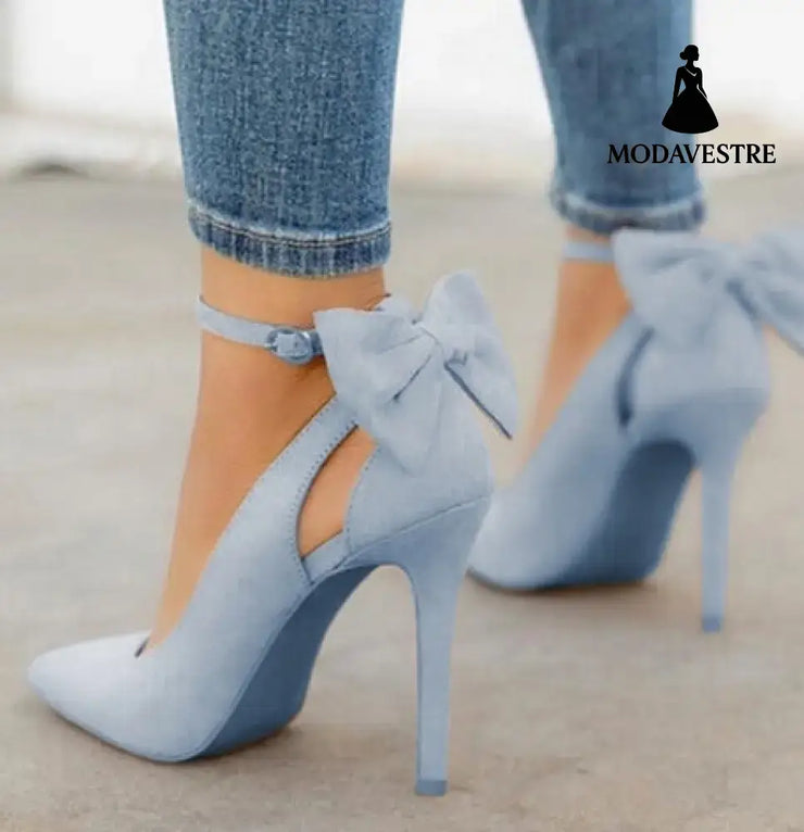 Bow high heels