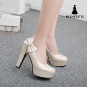 Bow high heels Beige / 34