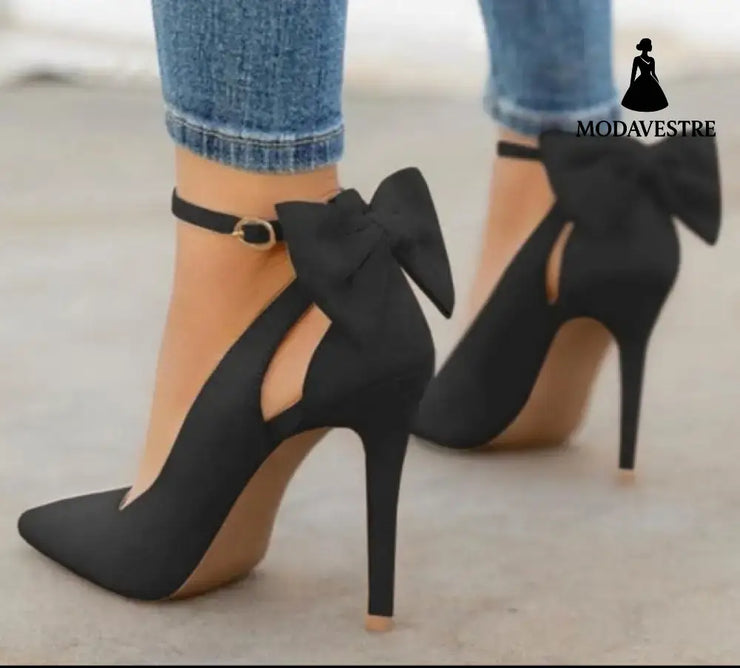 Bow high heels Black / 34