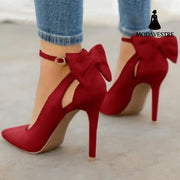 Bow high heels Red2 / 37.