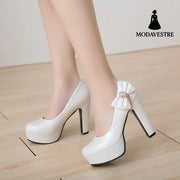 Bow high heels White / 34