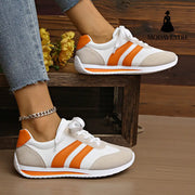 Casual and comfortable lace up sports flat bottom women's sports shoes - MODAVESTRE