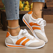 Casual and comfortable lace up sports flat bottom women's sports shoes - MODAVESTRE
