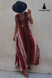 Casual Dresses Vacation Women’s Loose Burgundy / L