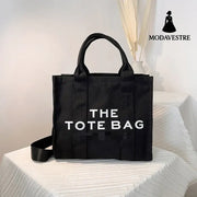 Casual letter handbag fashionable single shoulder crossbody bag black / 31*26*12cm