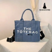 Casual letter handbag fashionable single shoulder crossbody bag blue / 31*26*12cm