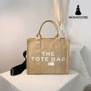 Casual letter handbag fashionable single shoulder crossbody bag dark khaki / 31*26*12cm