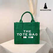 Casual letter handbag fashionable single shoulder crossbody bag green / 31*26*12cm