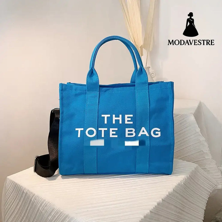 Casual letter handbag fashionable single shoulder crossbody bag lake blue / 31*26*12cm