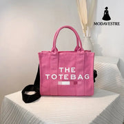 Casual letter handbag fashionable single shoulder crossbody bag pink / 31*26*12cm