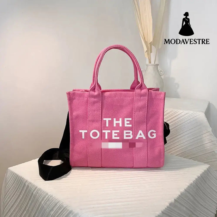 Casual letter handbag fashionable single shoulder crossbody bag pink / 31*26*12cm