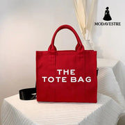 Casual letter handbag fashionable single shoulder crossbody bag red / 31*26*12cm