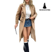 Casual Long Sleeve Coat Trench Coat Women’s Jacket