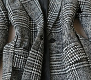 Check coat suit skirt skirt skirt