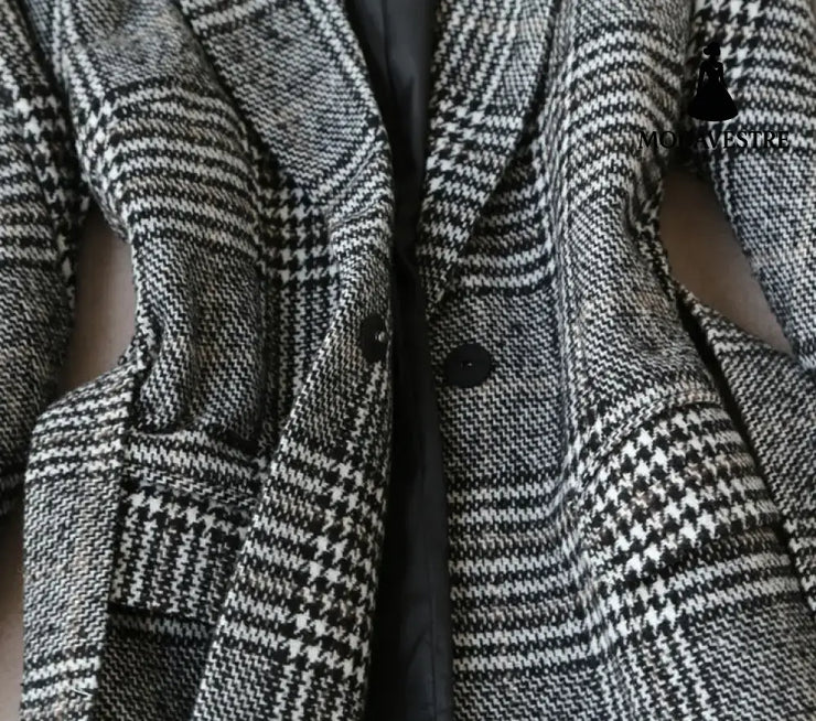 Check coat suit skirt skirt skirt