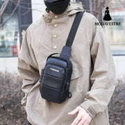 Chest bag men’s backpack USB charging backpack single shoulder chest bag commuting backpack waterproof