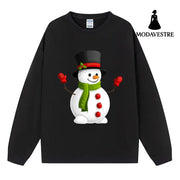 Christmas Snowman Women’s Hoodie Women’s Style Black / S