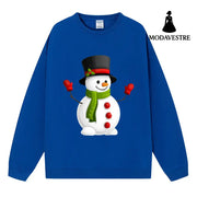 Christmas Snowman Women’s Hoodie Women’s Style Klein Blue / S